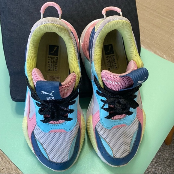 Puma RS-X Junior Dark Denim Gulf Stream Running System Girl’s Sneakers Size 4.5 - Picture 9 of 12